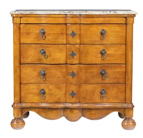 A marble top commode