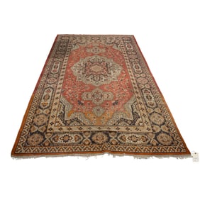 A Chinese Old Sin Jiang woolen begonia design carpet