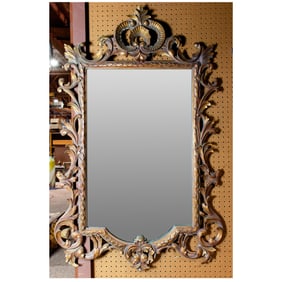 A Neoclassical style giltwood mirror
