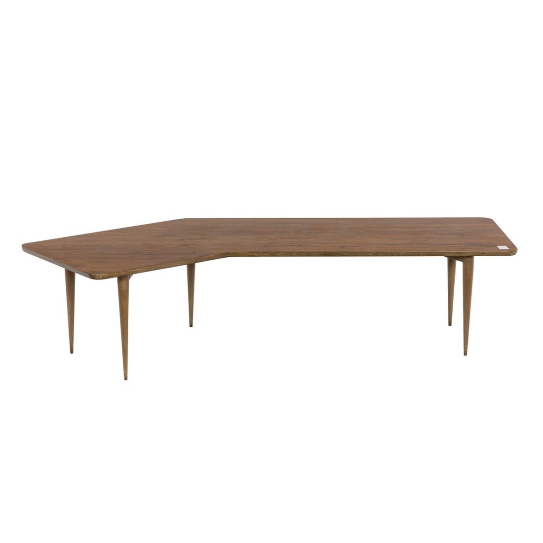A Swedish teak boomerang coffee table: A Swedish teak boomerang coffee table, 16"h x 67"w x 20.5"d