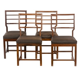 A set of four Mid-Century Modern dining chairs