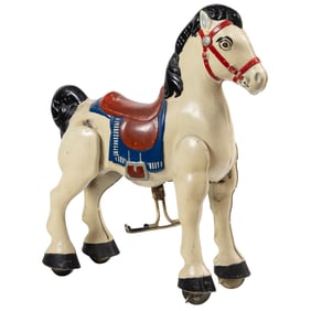 A D. Sebel & Co. Mobo Bronco pressed steel child's ride on horse