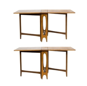 A Bruno Mathsson style 'Maria' teak two-part drop-leaf dining table