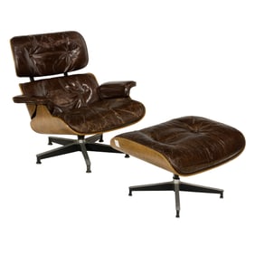 A Charles & Ray Eames for Herman Miller 670 lounge chair and 671 ottoman