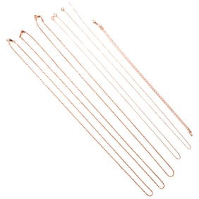 A group of 14k rose gold jewelry