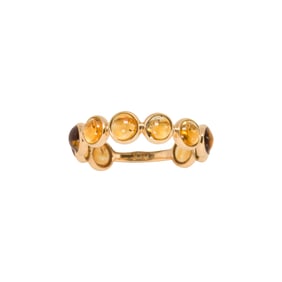 A citrine and 18k gold ring