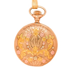 A 14k gold watch case