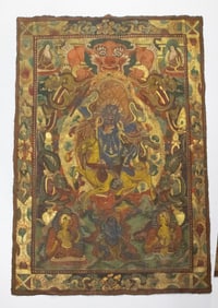 A Tibetan thangka depicting Vajrapani