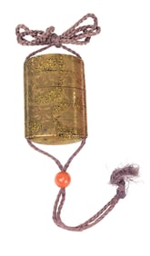 A Japanese gold lacquer inro