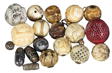 A group of Japanese ojime