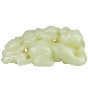 A Chinese white jade boys
