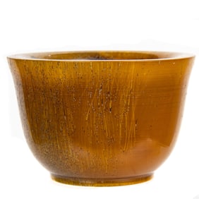 A Chinese buffalo horn cup
