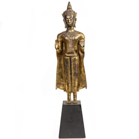 A Thai gilt bronze Buddha