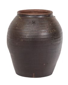 A Japanese Bizen jar