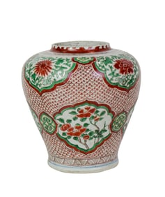 A Chinese wucai jar