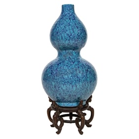 A Chinese robin's-egg glazed vase