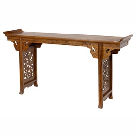 A Chinese huanghuali altar table