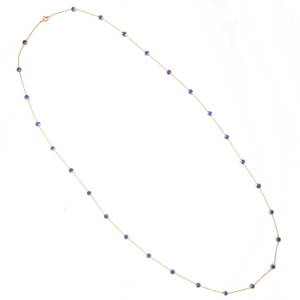 A tanzanite and 18k gold necklace