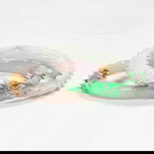 Two jade bangles: Two jade banglescomprising 2 Jade bangles, one hinged with 14k gold; 106.5 grams