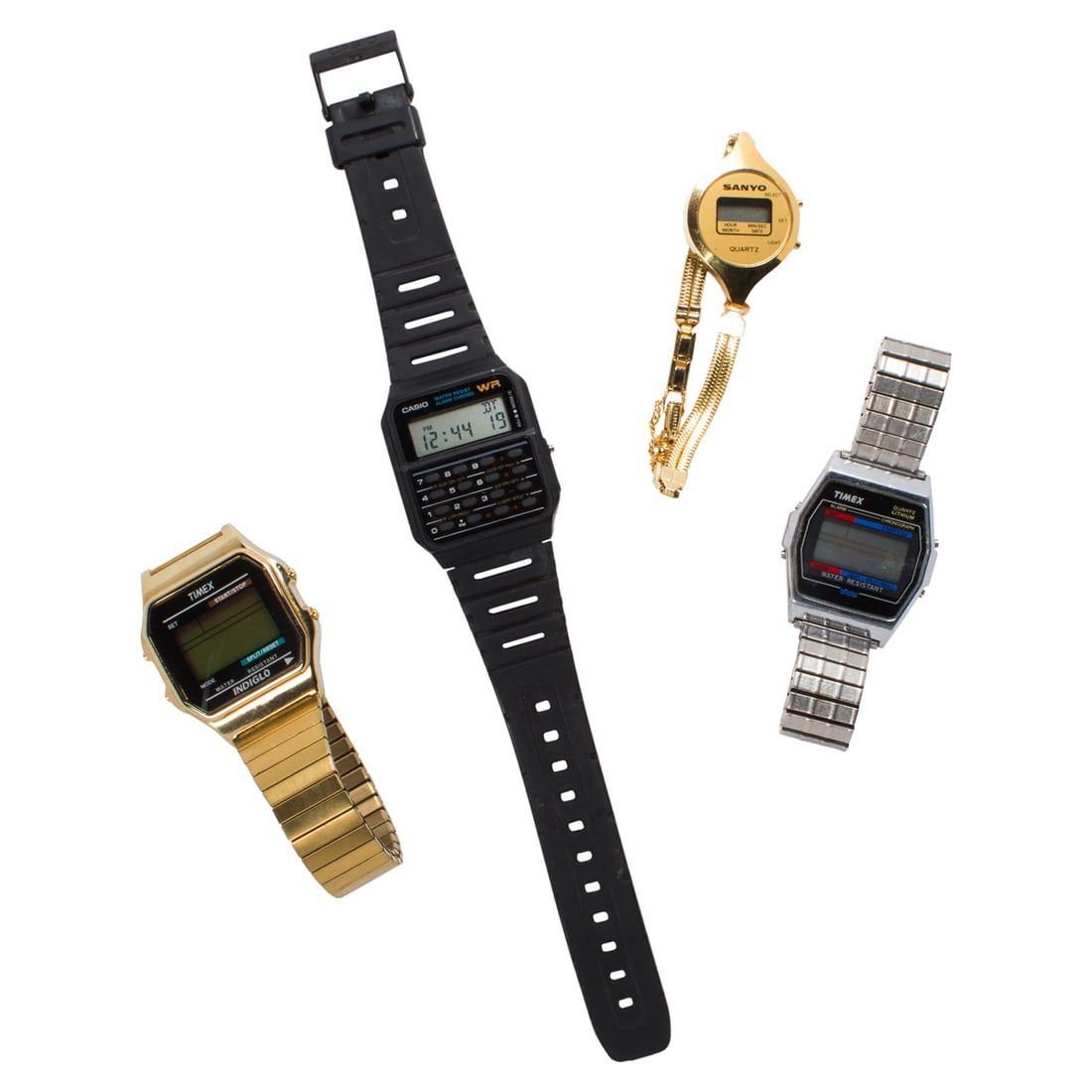 Group of four 1980's digital wristwatches (1 of 1)