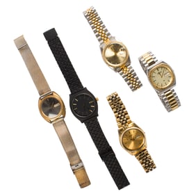 A Group of five men's watches