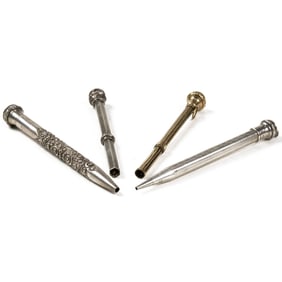 Five mechanical pens or pencils