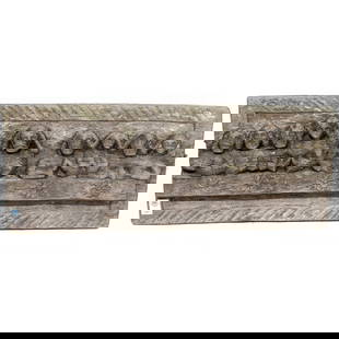 A Mexican Folk Art relief carved wood sculpture of a religious feast: A Mexican Folk Art relief carved wood sculpture of a religious feast, 14.5"h x 35"w