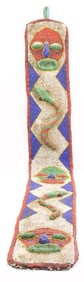 An African Yoruba beaded sash or wall hanging
