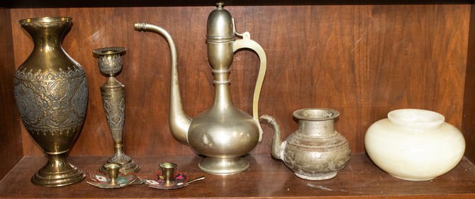 A lot of Persian metal table articles