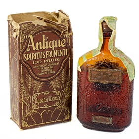 An antique Spiritus Frumoni (1/4 Pint Mash Whisky) bottle