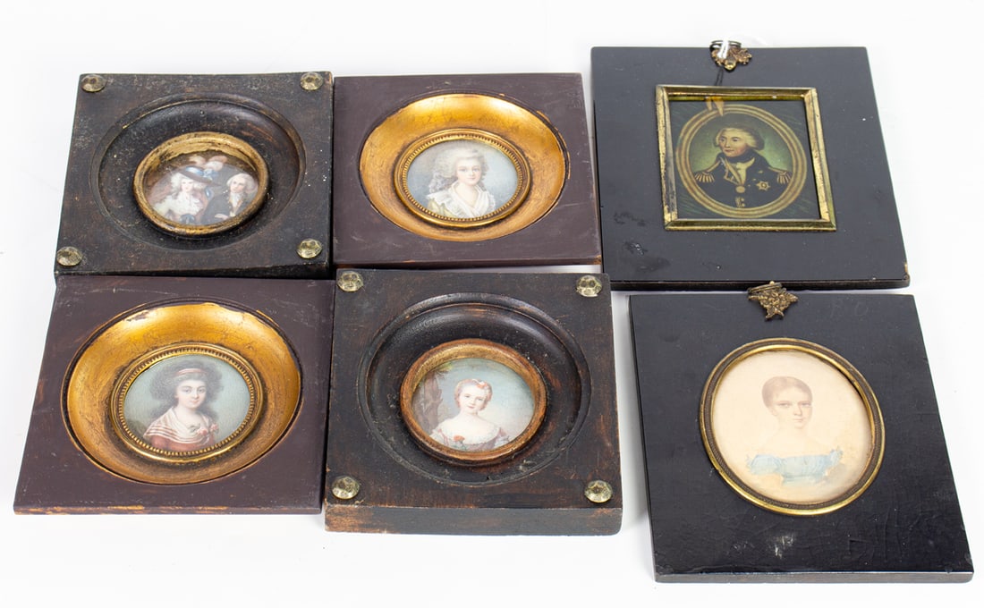 A group of six portrait miniatures (1 of 1)