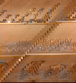 A group of Waterford glass in the Lismore and other patterns