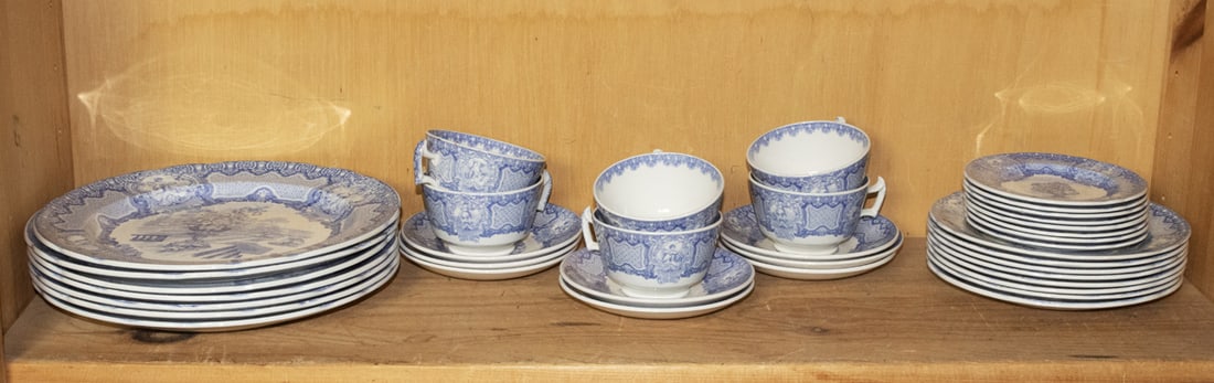 A Copeland Spode 'Seasons' blue and white transferware china (1 of 1)