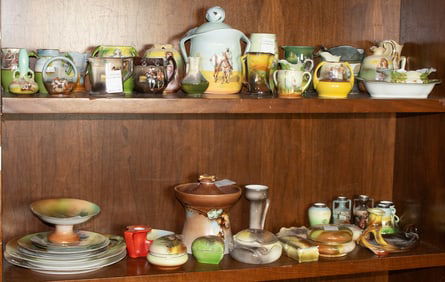 A group of mainly Royal Bayreuth porcelain transfer printed with various figural scenes