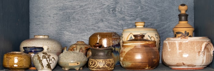 A group of Studio pottery vessels