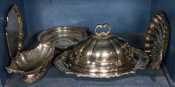 A group of silver plate