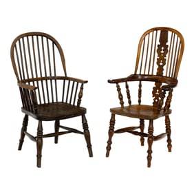 Two English Windsor chairs