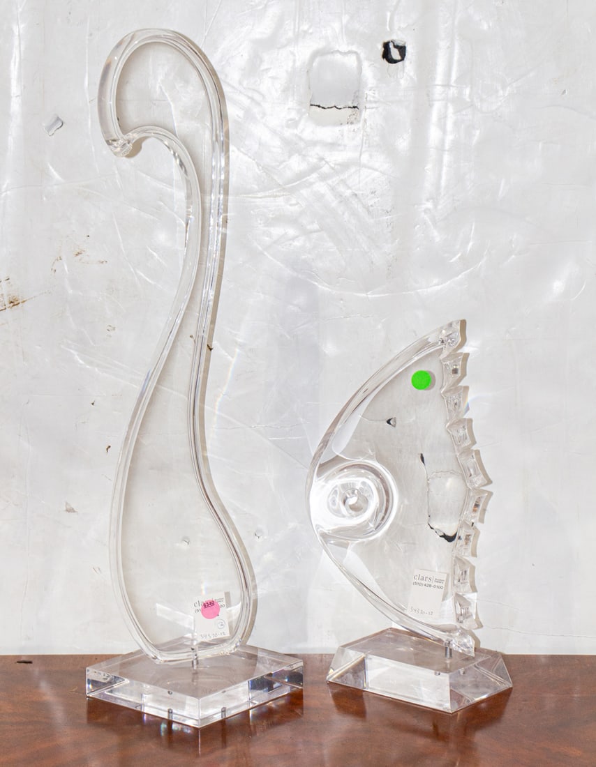 Two Modern Plexiglas sculptures, including 'Ying Yang' by Astrolite, Ritts of LA, 25.25"h (1 of 1)