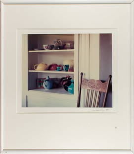 Photograph, Steve Solinsky: Steve Solinsky (American, b. 1945), Still Life with Fiesta Ware, 1982, chromogenic print, pencil signed and dated lower right mat, overall (with frame): 16.25"h x 14.25"w
