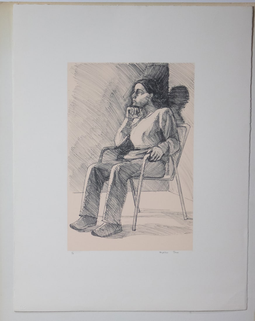 Print, William Theophilus Brown: William Theophilus Brown (American, 1919-2012), Untitled, lithograph, pencil signed lower right, edition 1/29, sheet (unframed): 29.25"h x 22"w