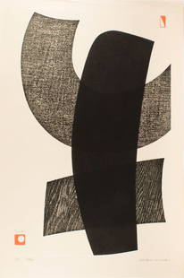 Print, Haku Maki: Haku Maki (Japanese, 1924-2000), "Ox," woodcut, pencil signed lower right, titled lower left, edition 212/510, sheet (unframed): 19"h x 12.5"w