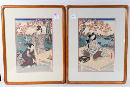(lot of 2) After Utagawa Kunisada - Woodblock Prints
