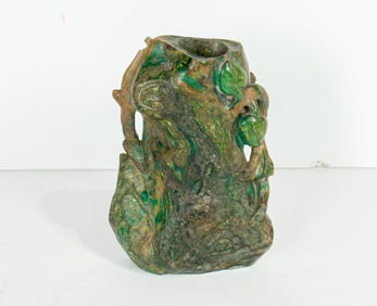 A Chinese hard stone carved vase