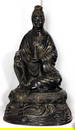A large Chinese bronze figure of Guanyin