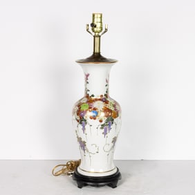 A Japanese porcelain vase as lamp
