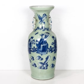 A Chinese blue and white celadon vases