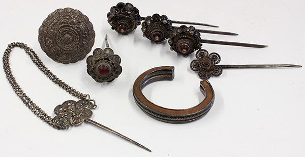 Eight Asian Hair Pins And Bracelet Feb 16 2013 Clars Auction