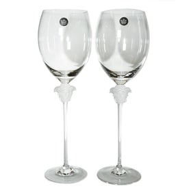 Versace Medusa Lumiere Red Wine Glasses Set