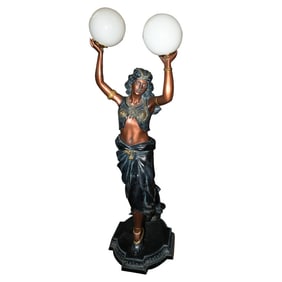 Bronze Floor Lamp with Globes