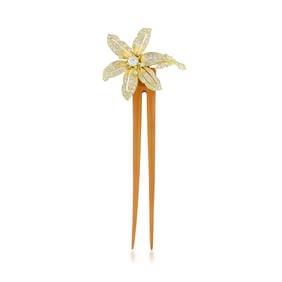 Diamond Flower Hair Comb/Pin